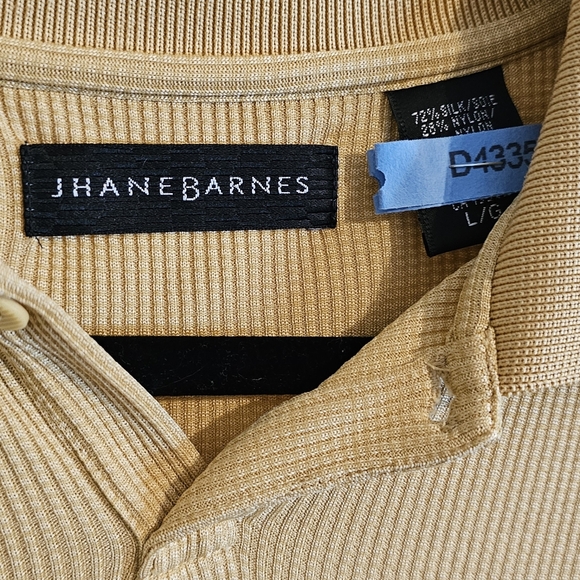 LOT Of 2 Jhane Barnes 72% Silk Shirts Baby Blue And Yellow - Picture 7 of 9